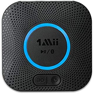 [Upgraded] 1Mii B06 Plus Bluetooth Receiver, HIFI Wireless Audio Adapter, Bluetooth 5.0 Receiver with 3D Surround aptX Low Latency for Home Music Streaming Stereo System