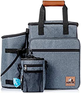 Cleo Co. Dog Travel Bag Pet Travel Bag Includes Dog Food Container, Food and Water Bowls with Feeding Mat, Treat Pouch and Toy Disc-Keep All Your Dogs and Cats Supplies in One Tote