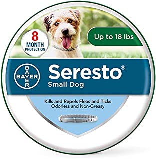 Seresto Flea and Tick Collar for Dogs, 8-Month Tick and Flea Control for Dogs Up To 18 Lbs