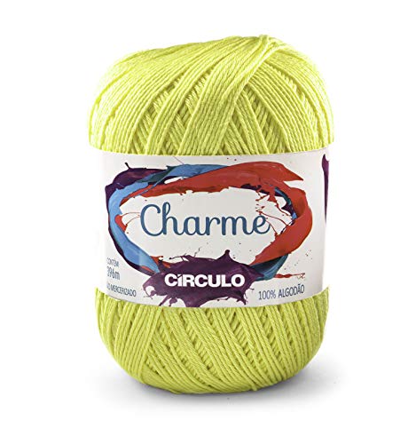 Charme 100% Cotton Threads in 10 Choices of Colors. Suitable for 2.5mm to 3mm Needle and 3mm to 4mm Crochet Hook. Great use for Sewing and Arts and Crafts Projects (Yellow)