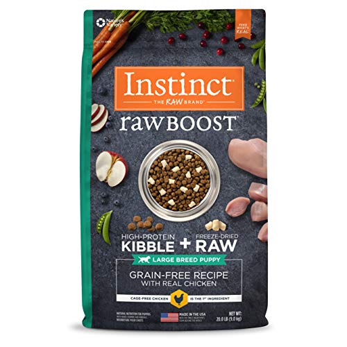 Instinct Raw Boost Large Breed Puppy Grain Free Recipe with Real Chicken Natural Dry Dog Food by Nature's Variety, 20 lb. Bag