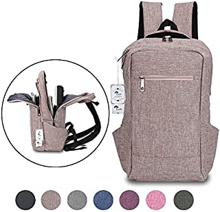 Laptop Backpack,Winblo 15 15.6 Inch College Backpacks Lightweight Travel Daypack - Mauve Pink