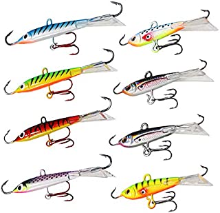 thkfish Fishing Jigs, Ice Fishing Jig Lures Lifelike Swimbait with Treble Hooks Fishing Freshwater Saltwater Fishing Jigs Bass,for Crappie Bass Pike Trout Walleye 10g(0.35oz) 4pcs