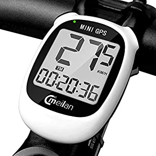 MEILAN M3 Mini GPS Bike Computer, Wireless Bicycle Speedometer Bike Odometer Cycling Computer, IPX6 Waterproof Bicycle Computer Bike Accessories for Outdoor Cycling Men Women Teens Bikers, White