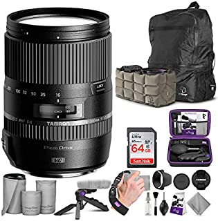 Tamron 16-300mm f/3.5-6.3 Di II VC PZD Macro Lens for Canon DSLR Cameras with Altura Photo Advanced Accessory and Travel Bundle