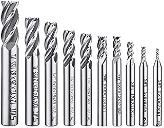 10 pcs 4-Flute End Mill Bits, AFUNTA 0.08