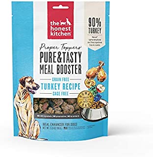 The Honest Kitchen Proper Toppers: Natural Human Grade Dehydrated Grain Free Dog Superfood - Cage Free Turkey 5.5 oz