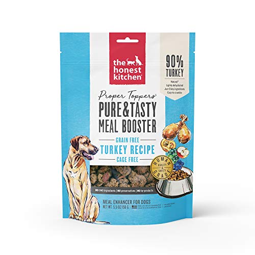 The Honest Kitchen Proper Toppers: Natural Human Grade Dehydrated Grain Free Dog Superfood - Cage Free Turkey 5.5 oz