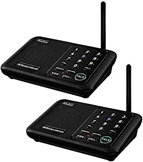 Wuloo Intercoms Wireless for Home 1 Mile (5280 Feet) Range 10 - Channel, Wireless Intercom System for Home House Business Office, Room to Room Intercom, Home Communication System (2 Packs, Black)