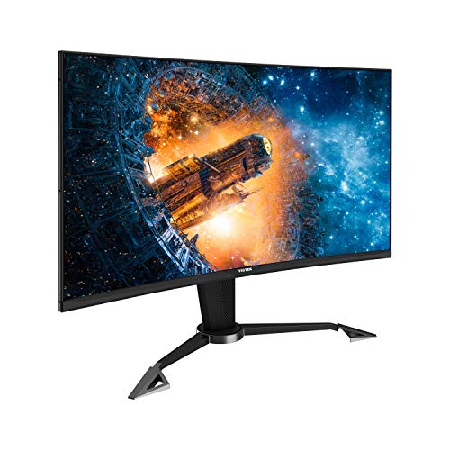 VIOTEK GN32DA 32-Inch WQHD Curved Gaming Monitor | Cinema-Quality 1440p 144Hz 4ms w/AMD FreeSync & FPS/RTS | HDMI DVI DP 3.5mm | Fully Adjustable Stand (VESA)