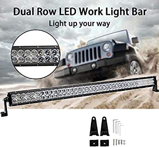 LED Light Bar 42 Inch, POWLAB Dual Row LED Work Light Bar 240W 5D 6500K Flood Spot Combo Beam Offroad Lights Driving Lights Fog Light Snow Light Fit Truck,Jeep,Boat,ATV,SUV,UTV,4WD,Ford,Polaris