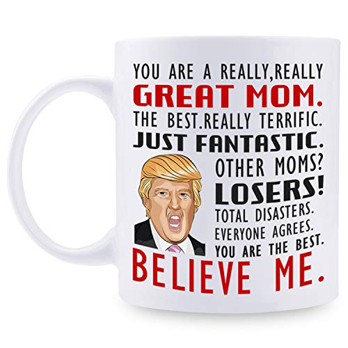 Donald Trump Mug, You are A Really Great Mom - Gifts for Mom from Daughter/Son/Husband, Coffee Mug Novelty Prank Gift for Mommy on Mother's Day/Birthday/Christmas 11 Oz