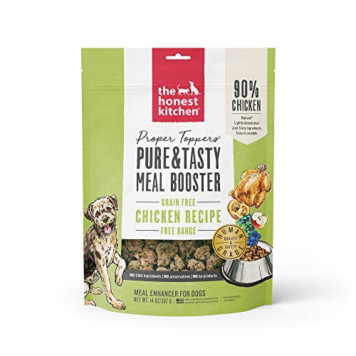 The Honest Kitchen Proper Toppers: Natural Human Grade Dehydrated Dog Superfood Toppers 14 oz - Cage Free Chicken