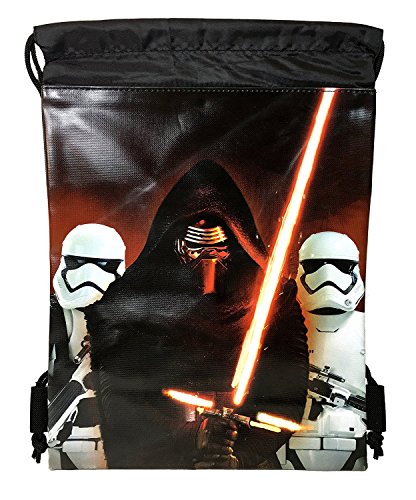 Disney Star Wars Authentic Drawstring Backpack Sling School Sport Gym Bag (Kylo Ren)