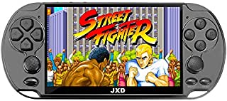 JXD New 5.1 inch 16GB 128Bit Retro Handheld Video Game Console Built-in 3000 Games for Arcade NEOGEO/CPS/FC/NES/SFC/SNES/GB/GBC/GBA/SMC/SMD/SEGA Handheld Game Console mp3/4 (Black)