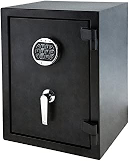 AmazonBasics Fire Resistant Box Safe with Keypad, 1.24 Cubic Feet