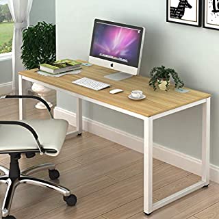 SHW Home Office 55-Inch Large Computer Desk, Oak