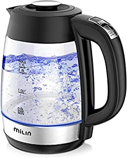 MILIN Electric Kettle, Variable Temperature Control Electric Tea Kettle, 1500W 8 Big Cups 1.7L with LED Indicator, Keep Warm Function & Boil-Dry Protection