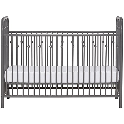 Little Seeds Monarch Hill Ivy Metal Crib, Gray