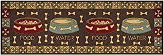 SoHome Pet Collection Food Water Mat Doormat Brown Multi Color Slip Skid Resistant Rubber Backing (Brown, 20