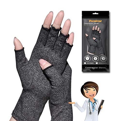 Arthritis Gloves,New Material, Compression for Arthritis Pain Relief Rheumatoid Osteoarthritis and Carpal Tunnel, Premium Compression & Fingerless Gloves for Typing and Daily Work(M size, 1pair)