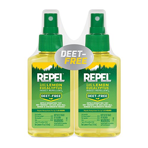 REPEL Plant-Based Lemon Eucalyptus Insect Repellent, Pump Spray, 4-Ounce, Pack of 2