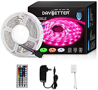 Daybetter Led Strip Lights 16.4ft with Remote Controller and Power Supply