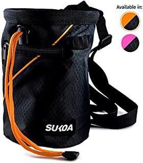 Sukoa Chalk Bag with Quick-Clip Belt and 2 Large Zippered Pockets