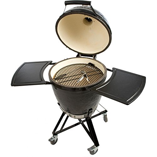 Primo Grills and Smokers 773 All-in-One Kamado Round Grill with Cradle Shelves, Ash Tool and Lift