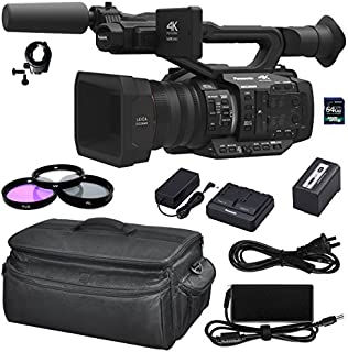 Panasonic AG-UX180 4K Premium Professional Camcorder w/ 5900 mAh Battery, Charger, AC Adapter 64GB SD Card UV Filter Polarizing Filter (CPL) Fluorescent Daylight Filter (FL-D) - International Version