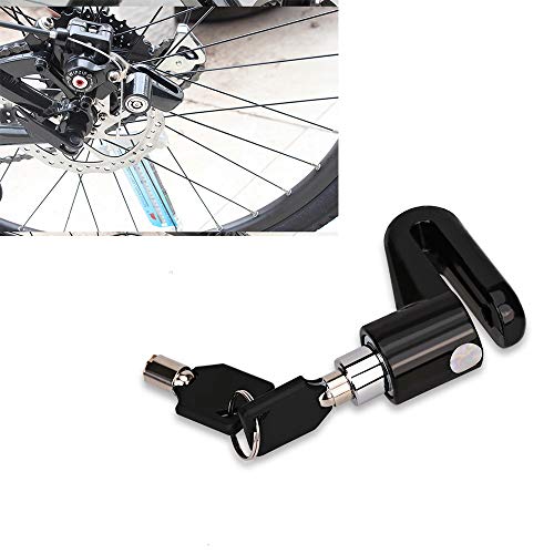 Hooshion Mountain Bike Disc Brake Lock Bicycle Security Anti-Theft Wheel Disc Brake Lock Bicycle Lock Riding Equipment with 2 Keys (Black)