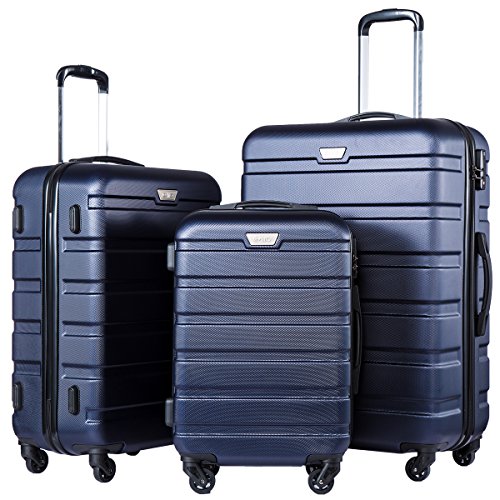 COOLIFE Luggage 3 Piece Set Suitcase Spinner Hardshell Lightweight TSA Lock 4 Piece Set