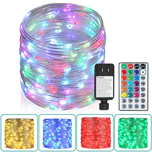 80 Ft Outdoor Rope Lights, 240 LEDs Color Changing Lights with Remote, Waterproof String Lights Plug-in Outdoor Fairy Lights Twinkle Lights for Wedding, Patio, Garden, Christmas Decor,16 Colors