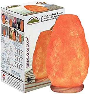 Himalayan Glow Natural Pink Salt Lamp, Crystal Salt Lamp Night Light with (ETL Certified) Brightness Control Dimmer Switch, Wooden Base & Salt Lamps Bulb | 6-8 LBS