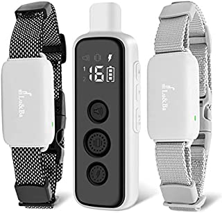 Lu&Ba Dog Shock Collar with Remote,2 Dogs Training Collar 3 Training Modes Rechargeable Dog Collar with Beep Vibration and Shock Ipx7 Waterproof Collar for Dogs Suitable for Small Medium Large Dog