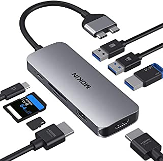 USB C to Dual HDMI Multiport Adapter USB C Hub for MacBook Pro, 8 in 2 Thunderbolt 3 Adapter Mac Dongle MacBook with 2 HDMI(4K @60Hz), 3USB3.0,SD TF Card Reader and 100W PD USB C Port