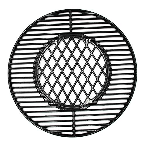 Hongso 8835 21 1/2 Inch Non-Stick Polished Procelain Coated Grill Grates for Weber Original Kettle Premium 22 Inch Charcoal Grill, 22