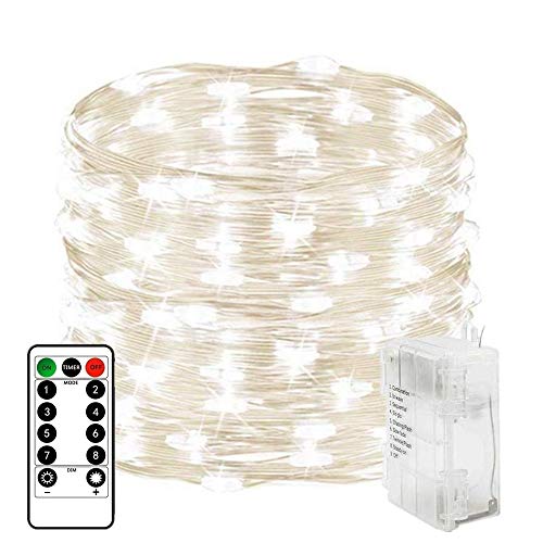 300 LED Fairy Lights Battery Christmas String Lights, Upgraded Waterproof 8 Modes 99ft Copper Wire Lights with Remote Timer Twinkle Starry String Lights for Bedroom Christmas Party Decor