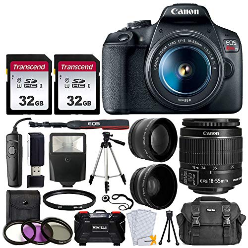 Canon EOS Rebel T7 Digital SLR Camera with 18-55mm EF-S f/3.5-5.6 is II Lens