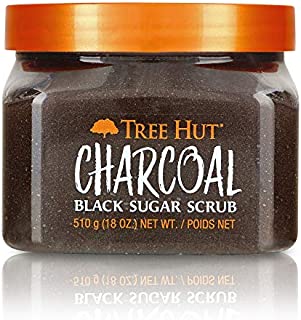 Tree Hut Charcoal Black Sugar Scrub, 18oz, Ultra Hydrating and Exfoliating Scrub for Nourishing Essential Body Care