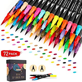 GC 72 Colors Dual Tip Brush Pens Highlighter