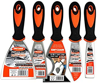 5 Piece Premium Stainless Steel,home tool kit,home repair tools,tool set,tool kit,multi-use,paint scraper,putty knife,paint scraper set,tools,hand tools,tools