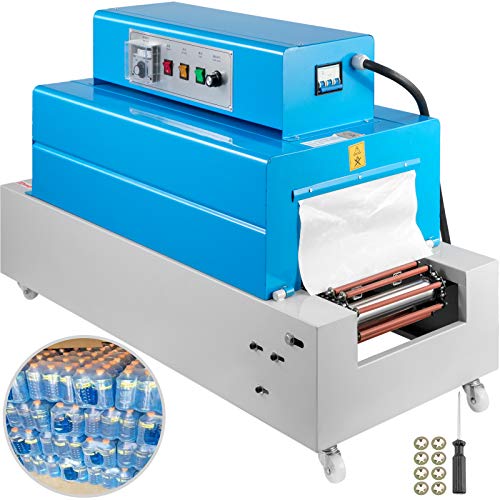 BestEquip BS2615 Heat Shrink Machine, 26 x 15CM Heat Shrink Packaging Machine, 4800W Shrink Tunnel Machine, Chain Type 5KG Load Capacity 220V Heat Tunnel Wrapping Machine For PVC/PP/PE Shrinking