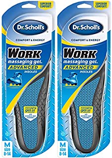 Dr. Scholl's WORK Insoles (Pack 2) // All-Day Shock Absorption and Reinforced Arch Support that Fits in Work Boots and More (for Men's 8-14, also available for Women's 6-10)