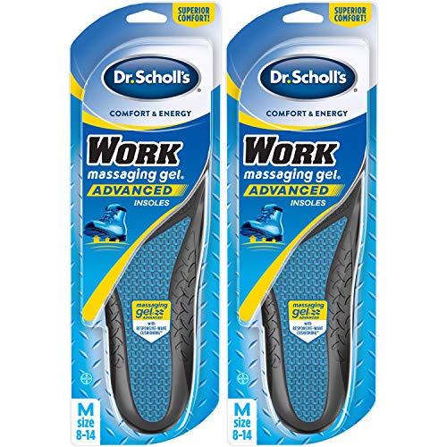 Dr. Scholl's WORK Insoles (Pack 2) // All-Day Shock Absorption and Reinforced Arch Support that Fits in Work Boots and More (for Men's 8-14, also available for Women's 6-10)