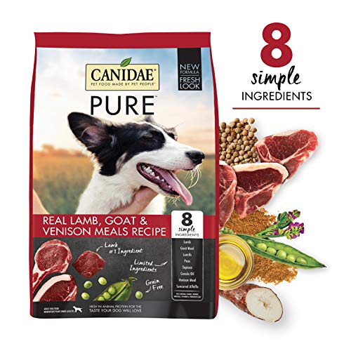 CANIDAE Pure Real Lamb Goat & Venison, Limited Ingredient Grain Free Premium Dry Dog Food