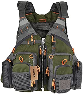 Lixada Fly Fishing Vest-Fishing Safety Life Jacket Breathable Polyester Mesh Design Fishing Vest for Swimming Sailing Boating Kayak Floating