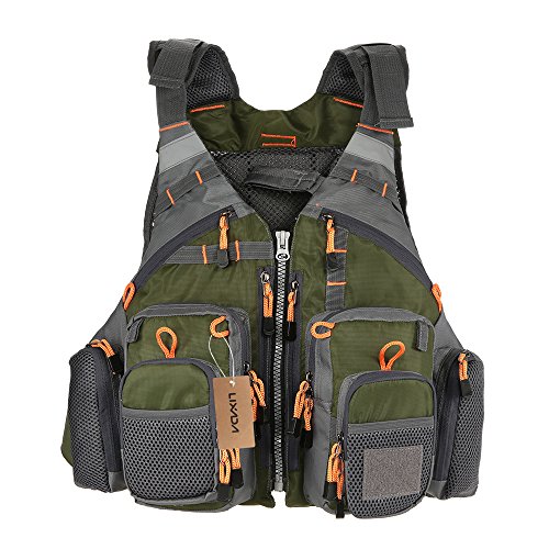 Lixada Fly Fishing Vest-Fishing Safety Life Jacket Breathable Polyester Mesh Design Fishing Vest for Swimming Sailing Boating Kayak Floating