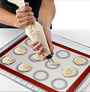 LAshire Silicone Baking Mat, baking sheet noon-stick, BPA free, baking sheet for oven with measurements, Woman Gift, House Warming Gift, Macarons Baking Mat, Cookie Sheet