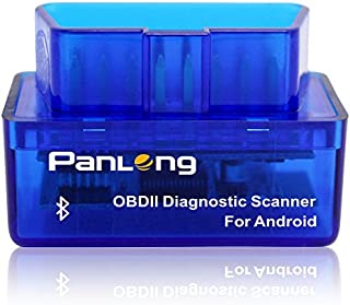 Panlong Bluetooth OBD2 OBDII Car Diagnostic Scanner Check Engine Light for Android - Compatible with Torque Pro